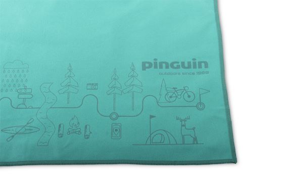 Rychleschnoucí ručník Pinguin Micro Towel Map petrol