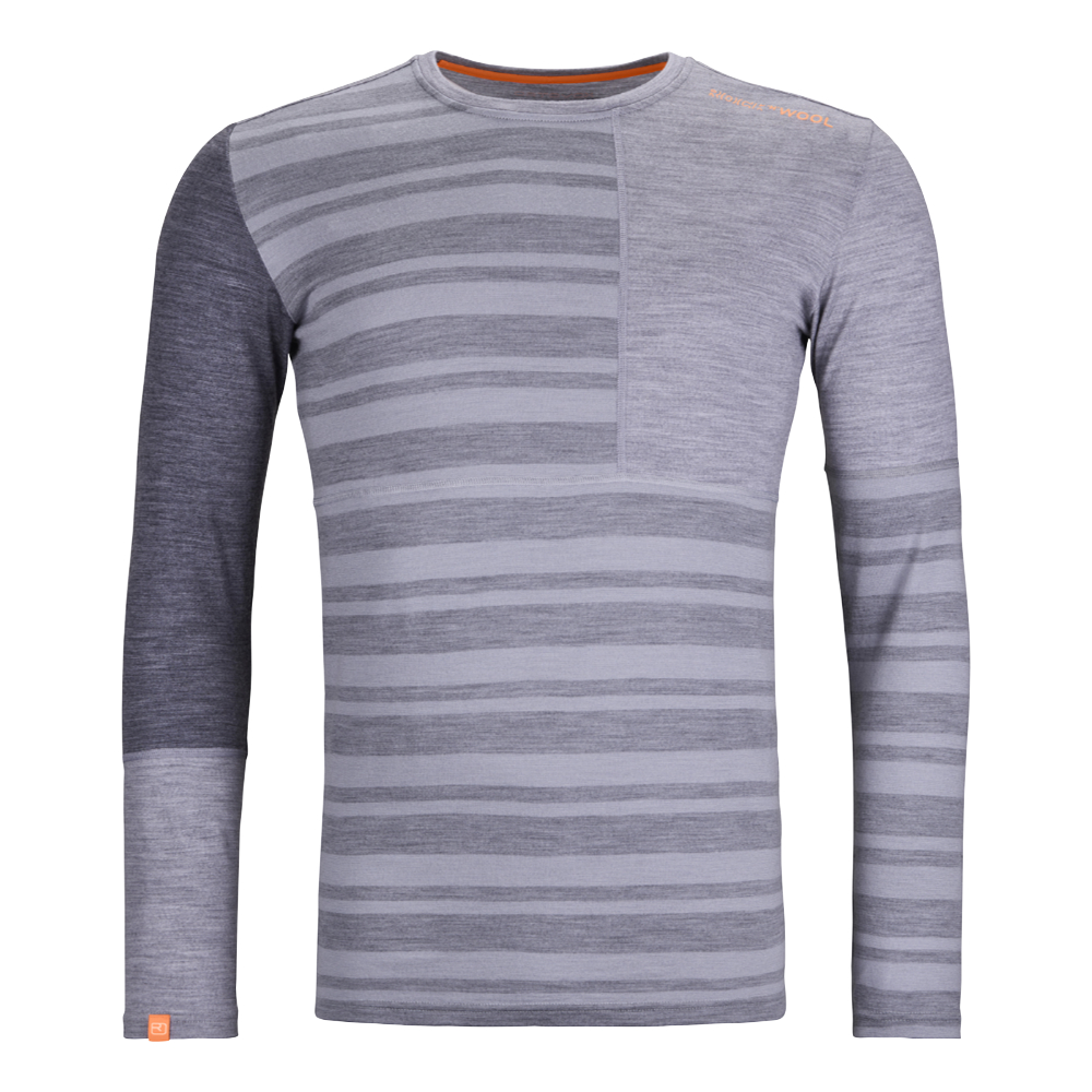 Pánské funkční triko Ortovox 185 Rock'n'Wool Short Sleeve Grey blend XL