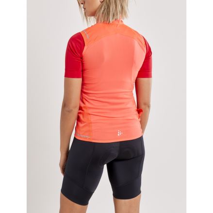 Dámská ultralehká cyklovesta CRAFT Essence Light Wind oranžová (1)
