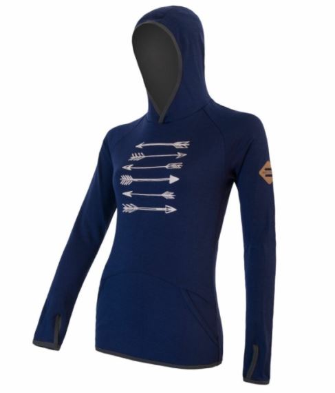Dámská merino mikina Sensor Upper Arrows deep blue