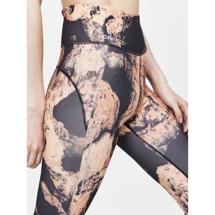 Dámské běžecké elastické kalhoty CRAFT ADV Essence Run Oranžová s černou (2)