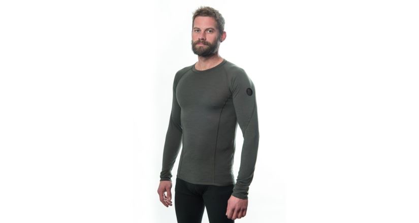 Pánské funkční tričko s dlouhým rukávem Sensor Merino Air Olive green (1)