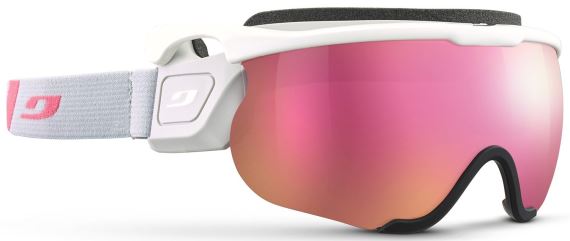 Sportovní sluneční brýle na běžky Julbo Sniper EVO M SP 3 White (flash pink)