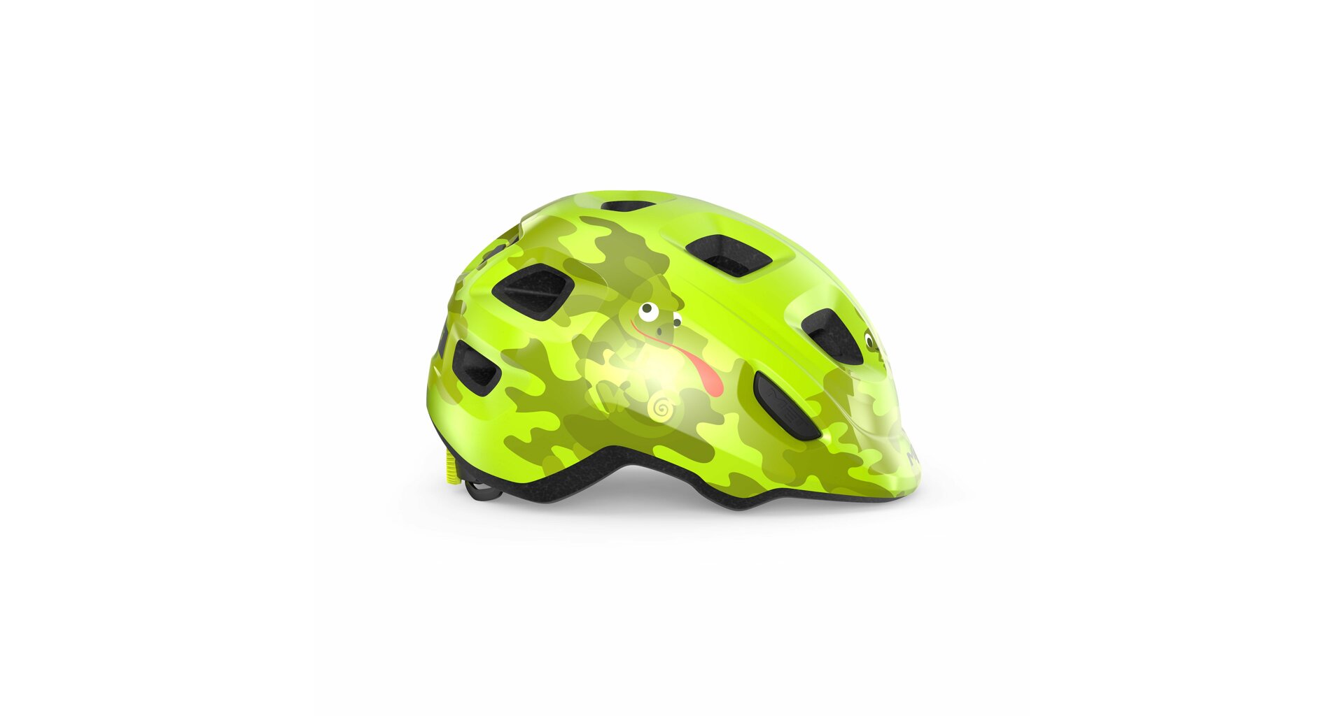 Dětská cyklistická helma MET Hooray lime chameleon -46/52