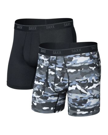 Pánské boxerky SAXX Quest Quick-Dry Mesh (2 Pack) killer kamo/black