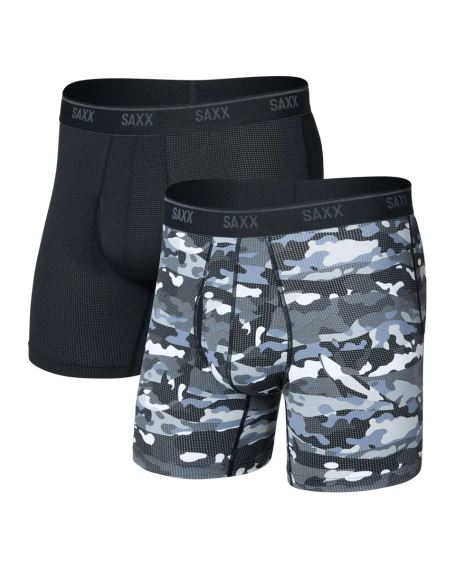 Pánské boxerky SAXX Quest Quick-Dry Mesh (2 Pack) killer kamo/black