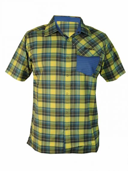 Pánská sportovní košile Haven Agnes modrá/žlutá