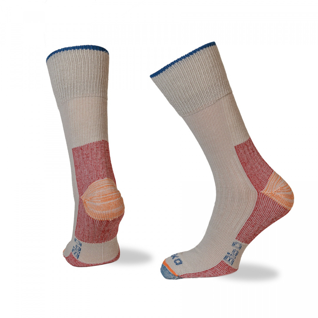 Unisex Běžecké ponožky Teko BIO.D 2 Light cream/blue 42-45
