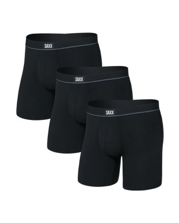 Pánské boxerky SAXX Essential Cotton (3 Pack) Boxer Brief black