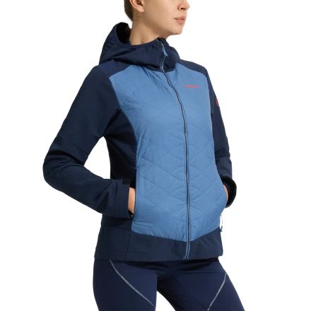 Dámská bunda La Sportiva KAP HYBRID HOODY carbon/cherry tomato (2)