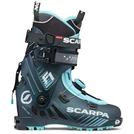 Dámské skialpové boty Scarpa F1 Anthracite/Aqua
