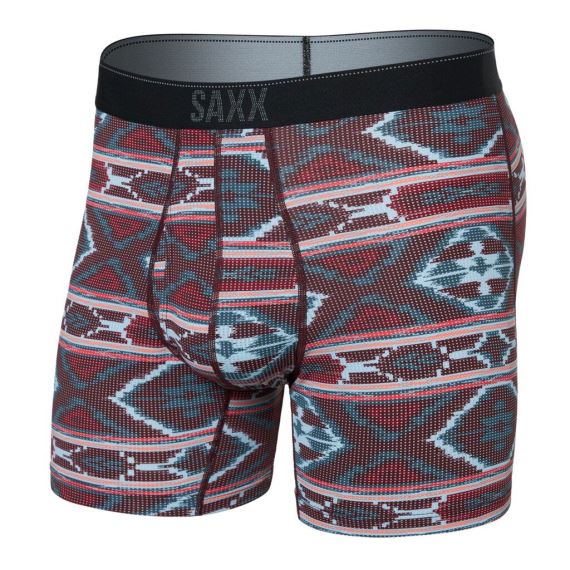 Pánské boxerky SAXX Quest QDM Boxer Brief Fly ikat stripe-multi