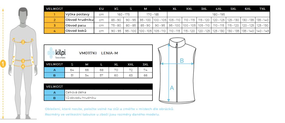 Pánská sportovní vesta Kilpi Lenia-W BLU (6)