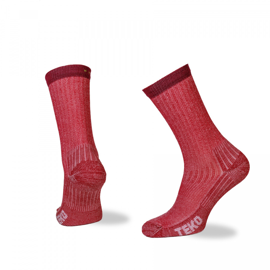 Běžecké ponožky Teko ecoHIKE LIGHT Light Half Cushion 2.0 Red 34-37