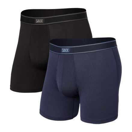 Set pánských boxerek Saxx Daytripper Boxer Brief Fly 2Pk Black/City Blue Heather