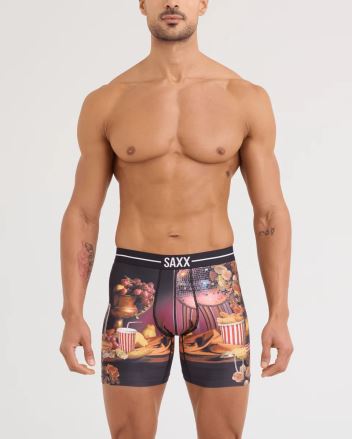 Pánské boxerky SAXX Volt Breathable Mesh disco fries-maroon (1)
