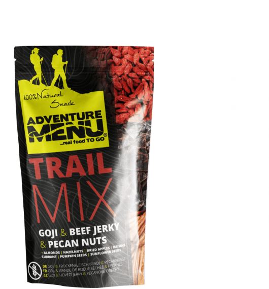 ADVENTURE MENU 19 Trail Mix 50g - Goji, Hovězí Jerky, Pecanové ořechy