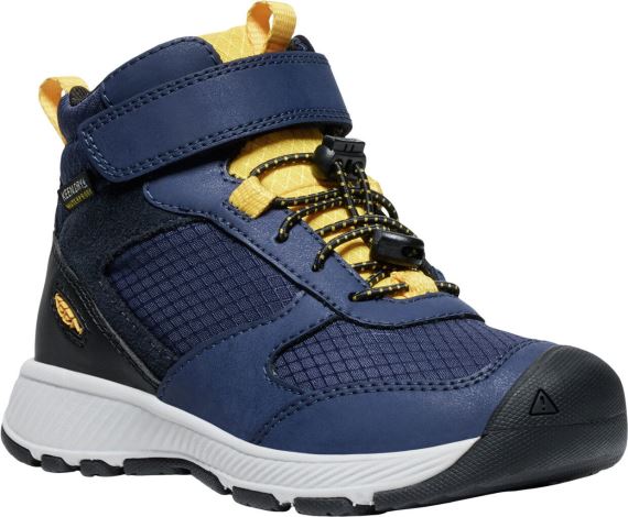 Dětská nepromokavá bota Keen Skua Mid WP Children/Yout naval academy/yolk yellow