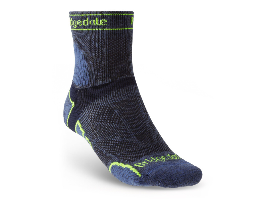Pánské běžecké ponožky Bridgedale Trail Run LW T2 MS 3/4 Crew blue XL (12+ UK)