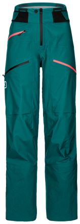 Dámské freeridové kalhoty ORTOVOX 3L Deep Shell Pacific green
