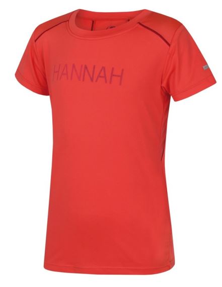 Dívčí sportovní tričko s krátkým rukávem Hannah Tulma JR hot coral
