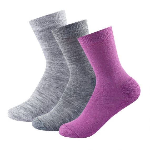Dámské středně silné vlněné ponožky Devold Daily Medium růžová 36-40