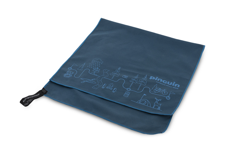 Rychleschnoucí ručník Pinguin Micro Towel XL blue map
