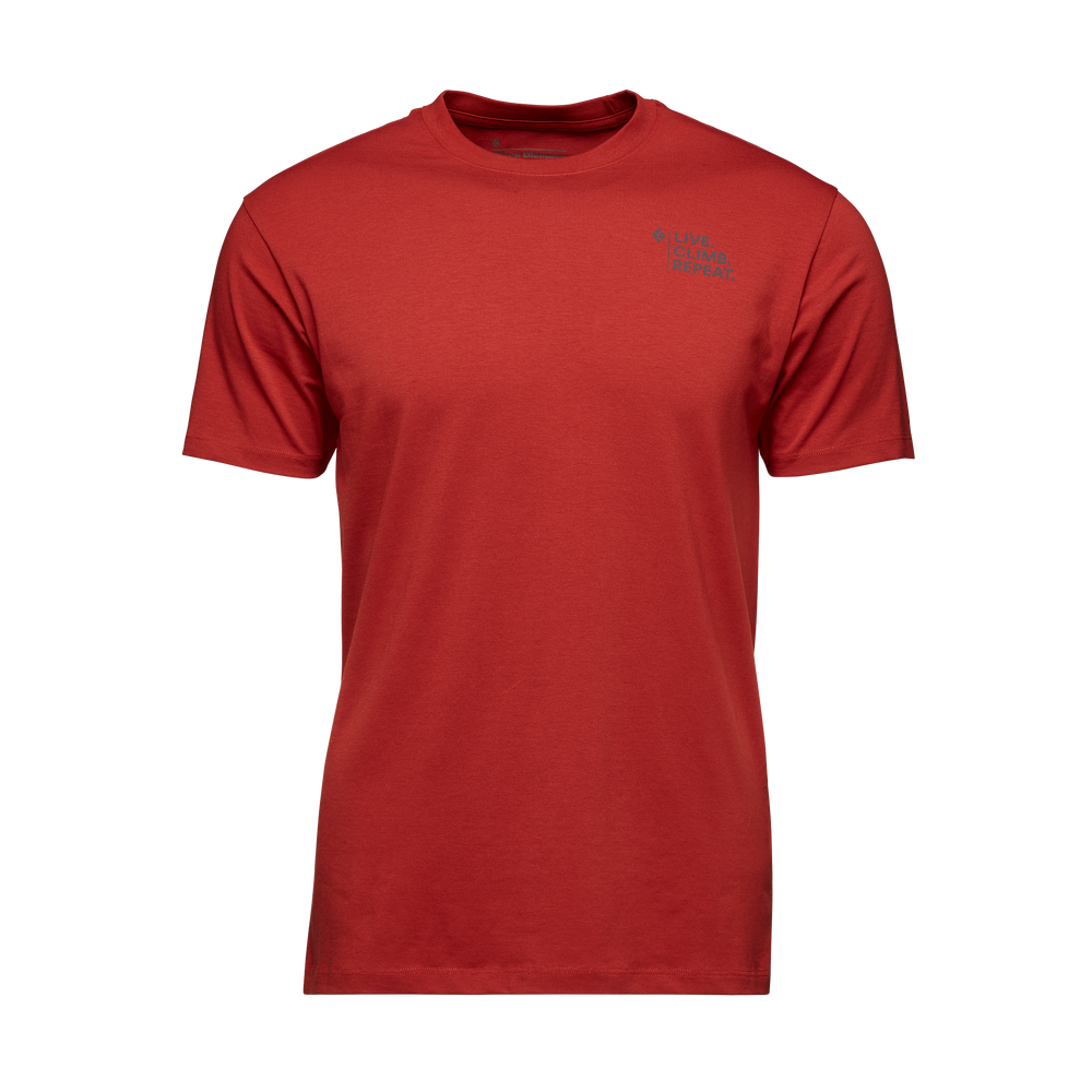 Pánské tričko Black Diamond Desert To Mountain SS Tee Red Rock L