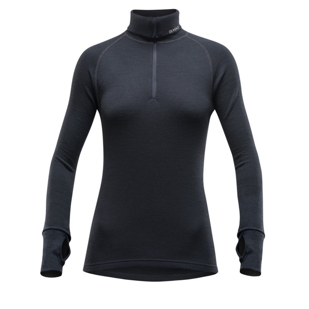 Dámský funkční merino rolák Devold Expedition Woman Zip Neck Black XS