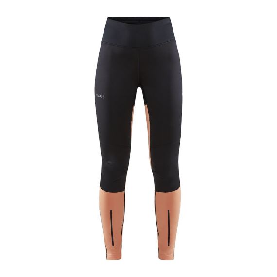 Dámské sportovní větruodolné kalhoty Craft ADV Essence Wind Tights Černá s oranžovou