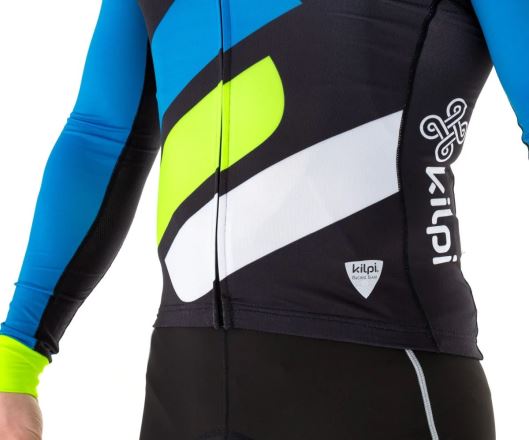 Detailní boční pohled na pánský cyklistický dres Kilpi RAPITA-M modrá. (2)
