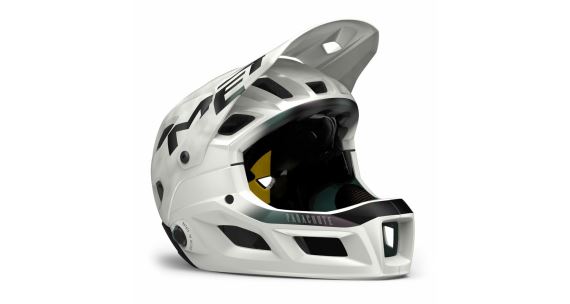 MTB full-face helma MET Parachute MCR MIPS bílá iridescent matná