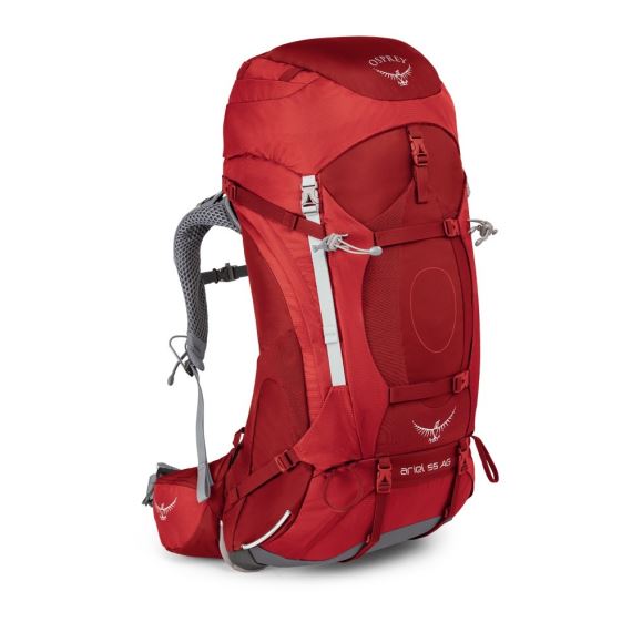 Dámský turistický batoh OSPREY Ariel AG 55L picante red