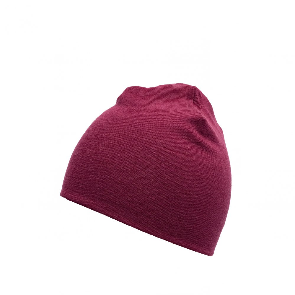 Vlněná čepice Devold Lauparen merino 190 Beanie beetroot