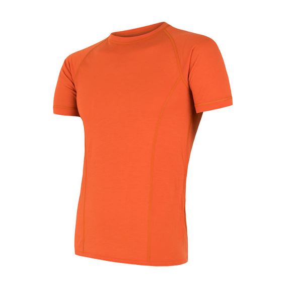 Pánské funkční tričko s krátkým rukávem SENSOR Merino Air oranžová