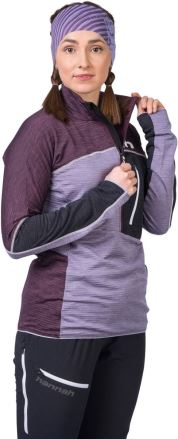 Dámská mikina Hanna Meda HZ prune purple/lavender gray mel (5)