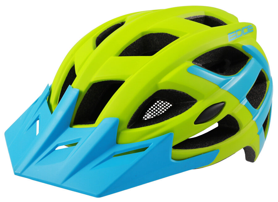 Cyklistická helma Rock Machine Edge zelená/modrá S/M
