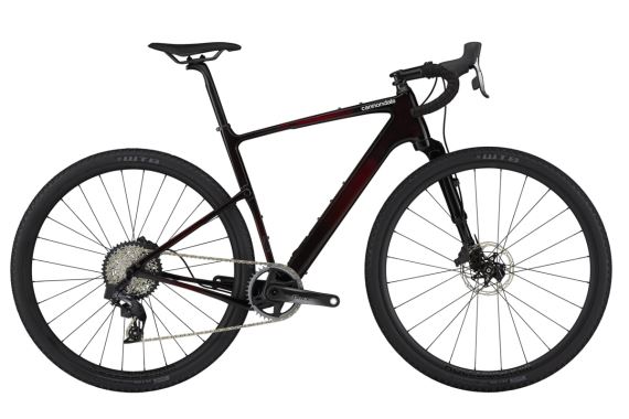 Gravel kolo Cannondale Topstone Carbon 1 Lefty rally red