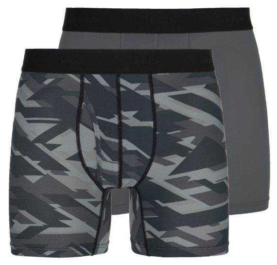 Pánské technické boxerky Kilpi 2 pack Nett-U Tmavě šedá
