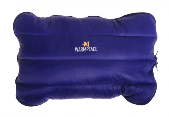 Péřový polštářek Warmpeace Down Pillow Zippered blue shadow