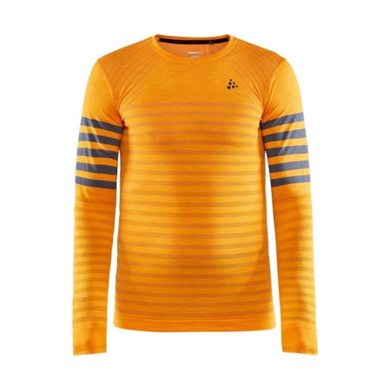 Pánské funkční tričko s dlouhým rukávem CRAFT Fuseknit Comfort B oranžová