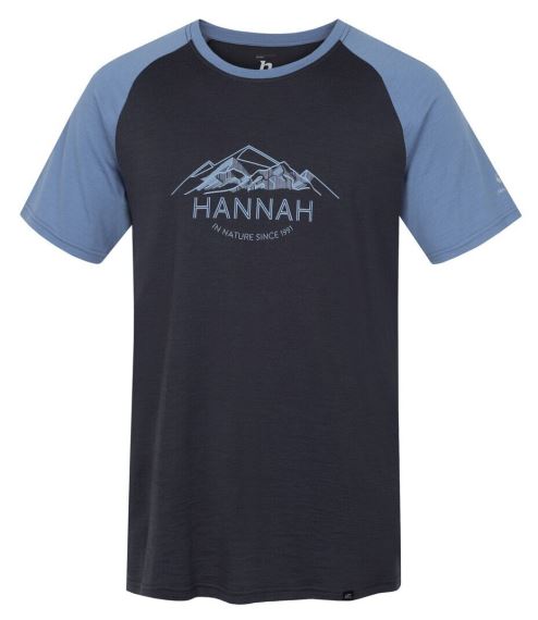 Pánské merino triko Hannah Taregan asphalt/blue shadow