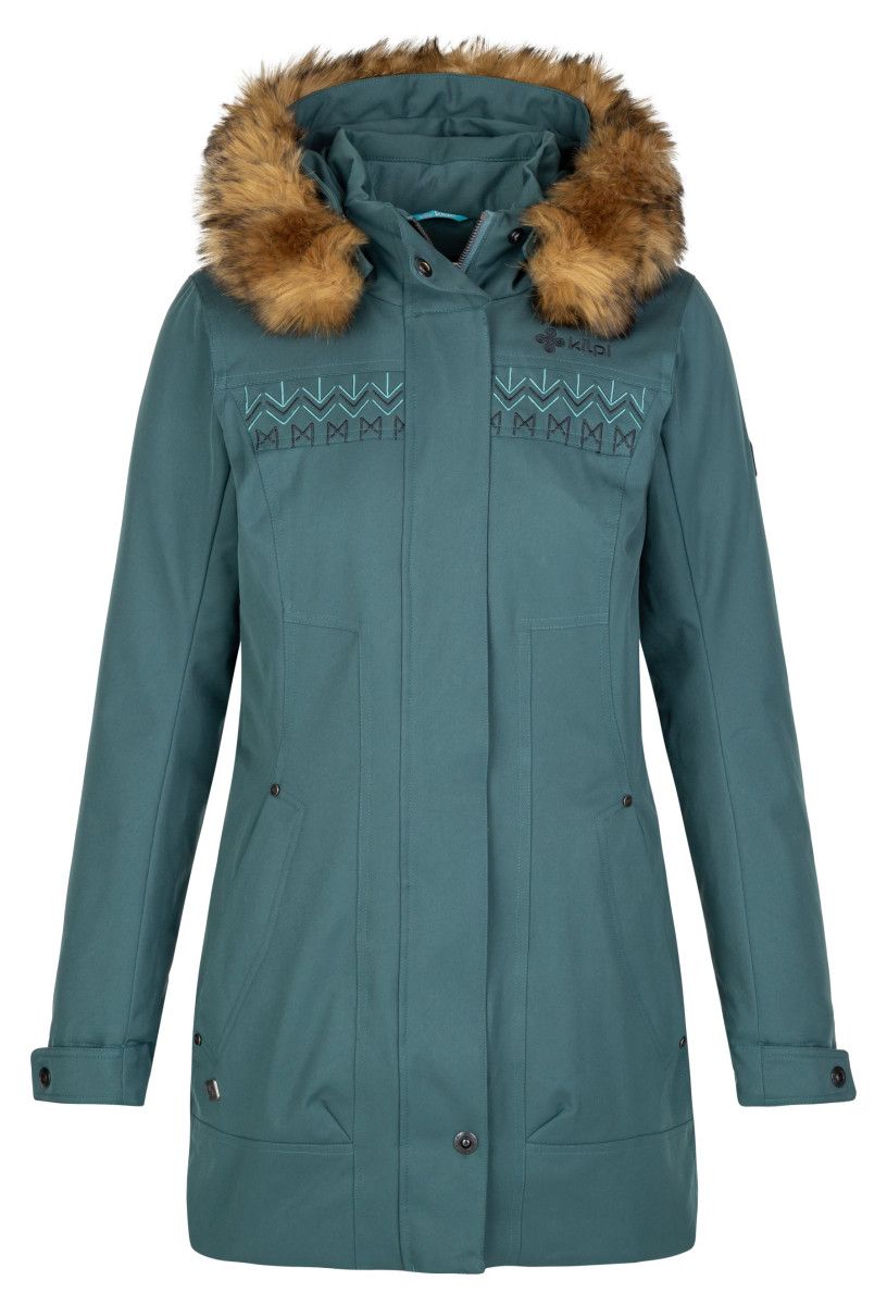 Dámský zimní kabát Kilpi PERU-W tmavě zelená L