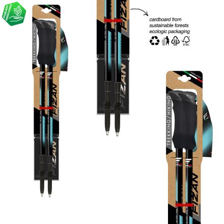 Trekové hole Fizan Compact 4 Tech light blue (2)