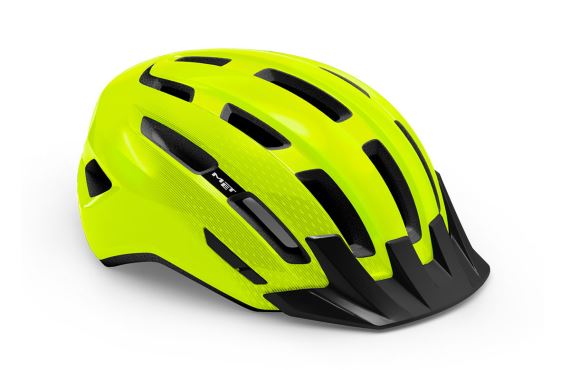 Cyklistická helma MET Downtown reflex žlutá