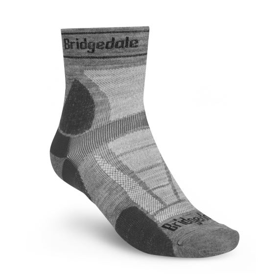 Pánské ponožky Bridgedale Trail Run Ultralight T2 Merino Sport 3 Crew Grey