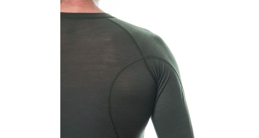 Pánské funkční tričko s dlouhým rukávem Sensor Merino Air Olive green (4)