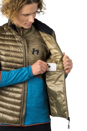 Pánská turistická vesta Hannah Adare Khaki stripe (7)