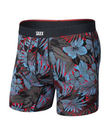 Pánské boxerky SAXX Vibe Xtra Soft Comfort Boxer Brief night garden-red hot