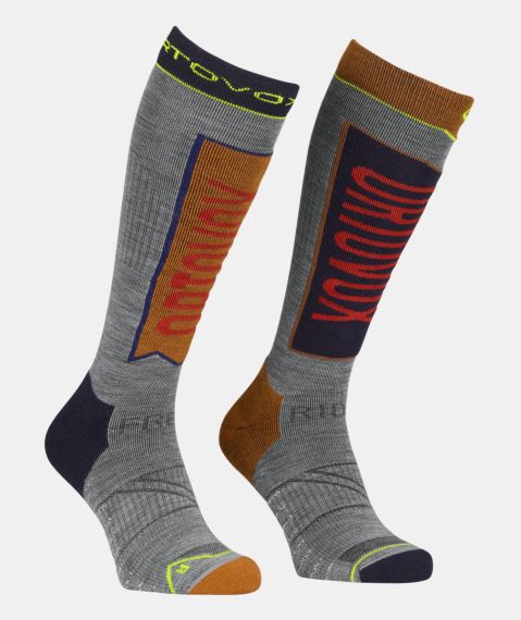 Pánské lyžařské ponožky Ortovox Free Ride Long Socks clay orange
